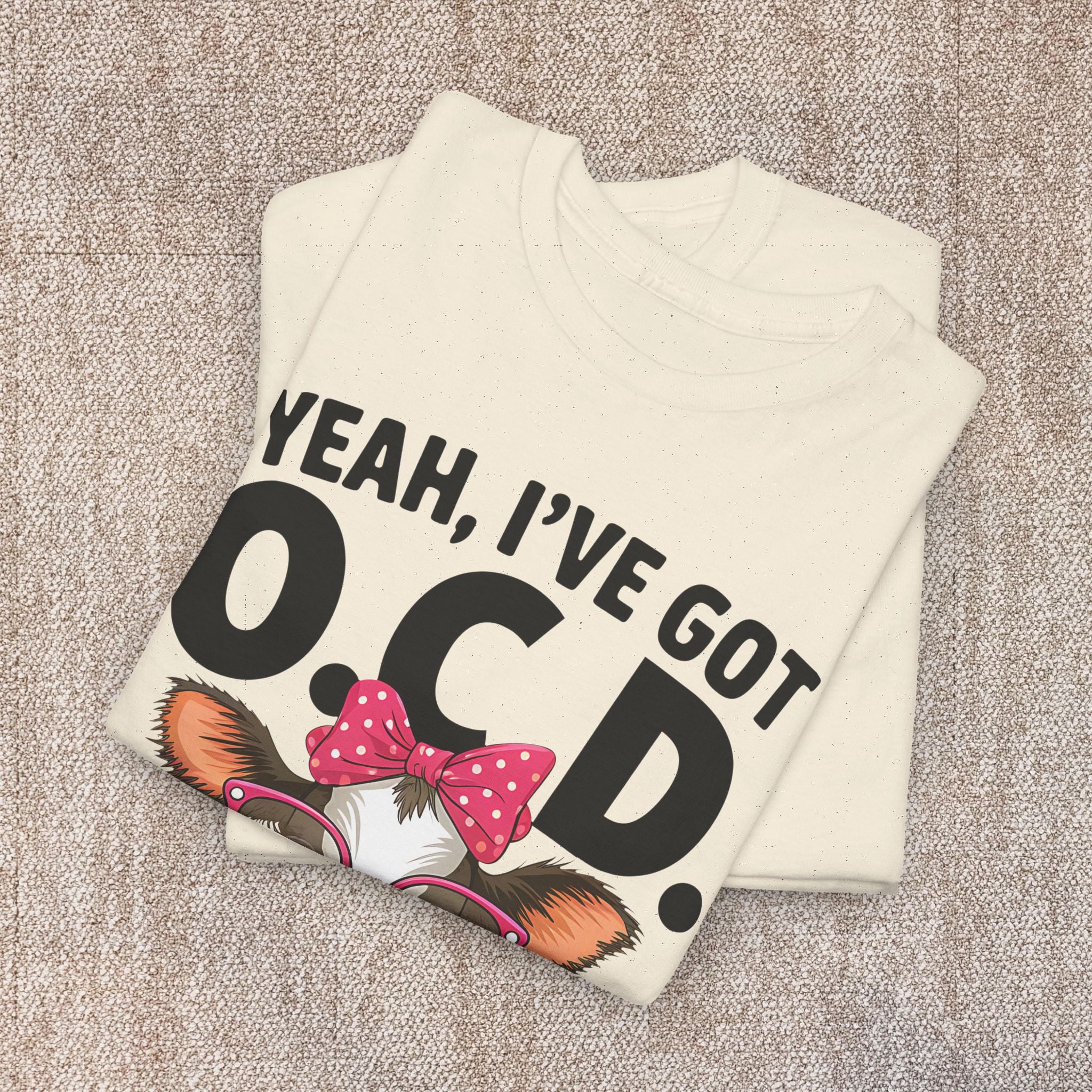 Yeah I’ve Got O.C.D. Old Cranky & Dangerous Cow T-Shirt | Funny Farm Humor Graphic Tee | Gildan 5000
