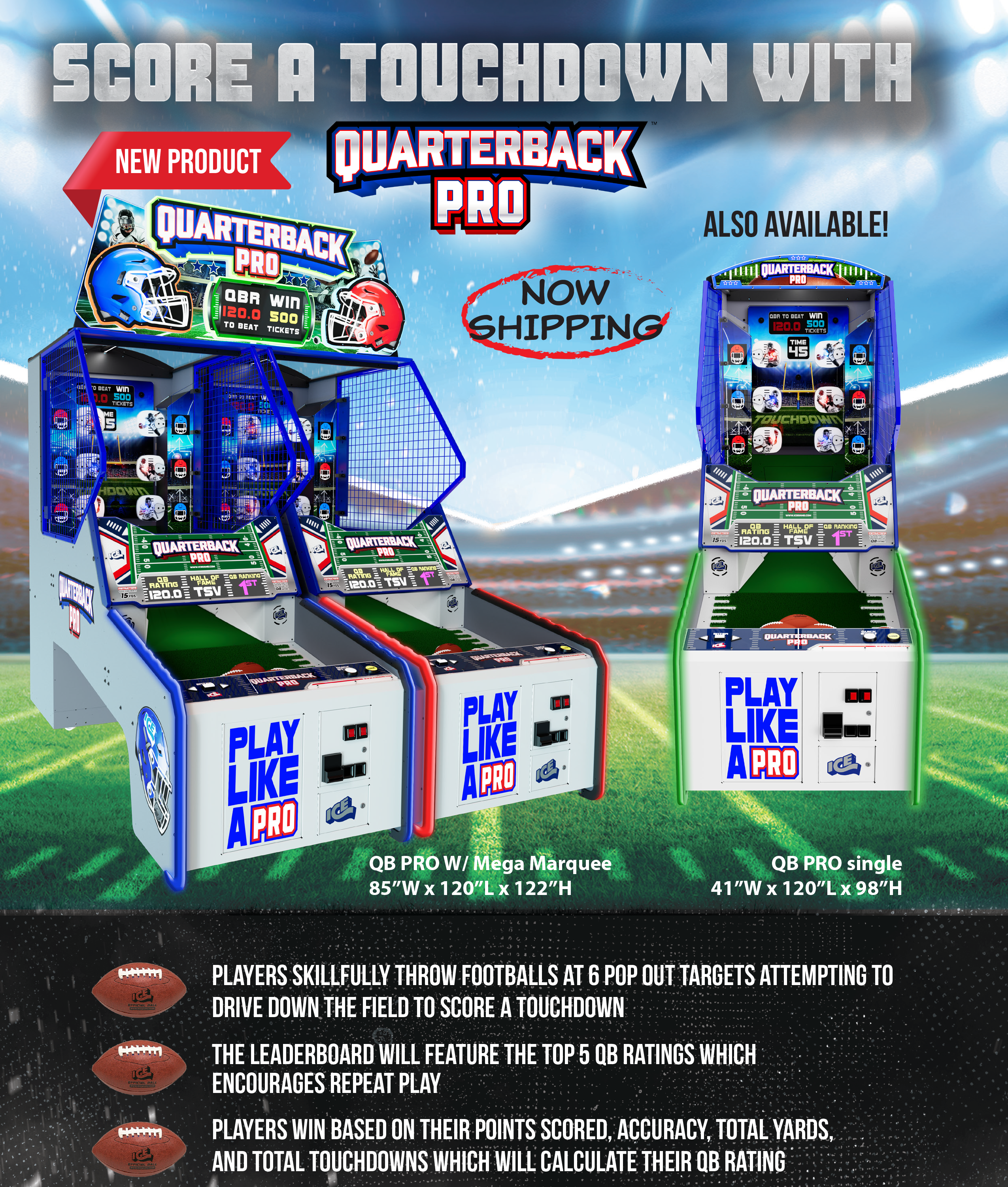 Ice QB Pro Football Toss Game